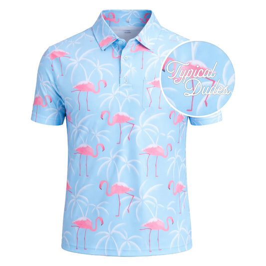 Flamingo Golf Polo - Embroidered